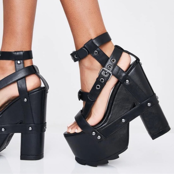 Y.R.U. MIDNIGHT NIGHTCALL PLATFORM HEELS - Picture 2 of 12